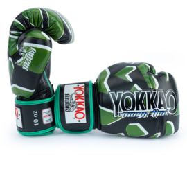 Yokkao - Limited Edition - Broken Boxing Gloves - Leather - Black / Green