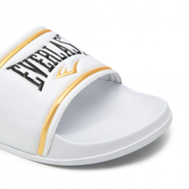 Everlast Side Slippers - men's sizes - white/gold