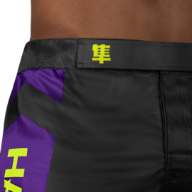 Hayabusa Icon Mid-Length Fight Shorts - Black / Neon