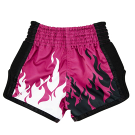 Fairtex Muay Thai Shorts for Kids - Eternal Flame - pink/black/white