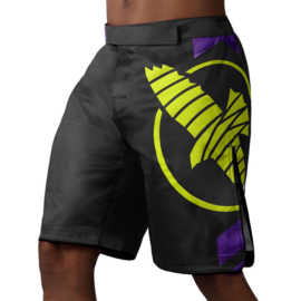 Hayabusa Icon Fight Shorts - Black / Neon