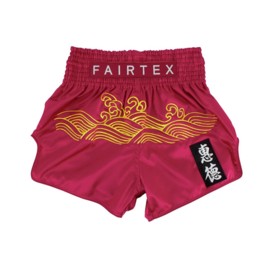 Fairtex Muay Thai Shorts - Golden River - red