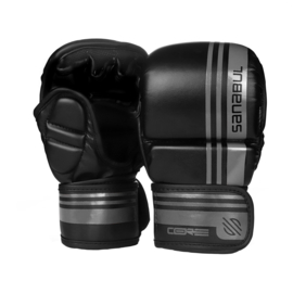 Sanabul Core Series Hybride Handschoenen - 7 oz - zwart en metaal