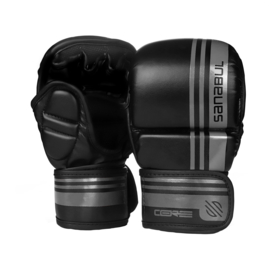 Sanabul Core Series Hybrid Gloves - 7 oz - black and metal