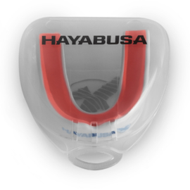 Hayabusa Combat Mouthguard - White/Red - Adult