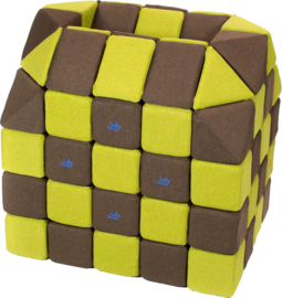 Magnetic blocks JollyHeap® - green/brown