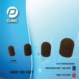 Slijpkapje / Schuurkapjes Rond 5 mm Kunststof Bruin 80 Grit ( Grof )