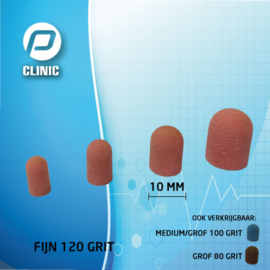 Slijpkapje / Schuurkapjes Rond 10 mm Kunststof Roze 120 Grit ( Fijn )