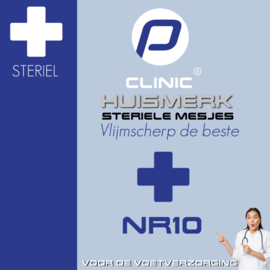 P Clinic huismerk steriele pedicure mesjes nr 10