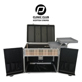Pedicurekoffer clinic club line Scottisch stripes