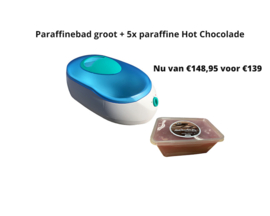 Paraffinebad groot + 5x paraffine Hot Chocolade