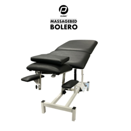 P. clinic elektrische massagetafel | massage & behandel bank kleur zwart met hand- en voetbediening
