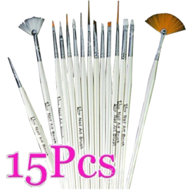 15 Delig Nail Art Penselen Set