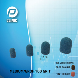 Slijpkapje / Schuurkapjes Rond 10 mm Kunststof Blauw 100 Grit ( Middel )