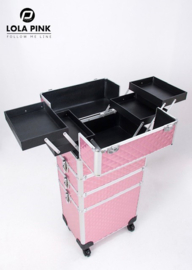 P.clinic visagie koffer roze Luxe hoog model