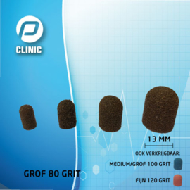 Slijpkapje / Schuurkapjes Rond 13 mm Kunststof Bruin 80 Grit ( Grof )