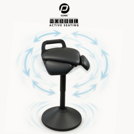 Wobbel Tabouret Active Seating Zwart - Ergonomische Wobbelstoel zonder wielen