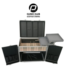 Pedicurekoffer clinic club line Scottisch stripes