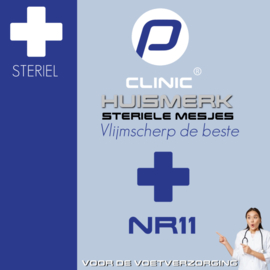 P Clinic huismerk steriele pedicure mesjes nr 11