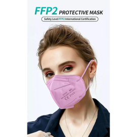 Health mondmasker KN95 – Roze -Pakje 10 stuks