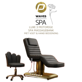 Waves spa behandelstoel & Lash stoel & Massagebank in 1