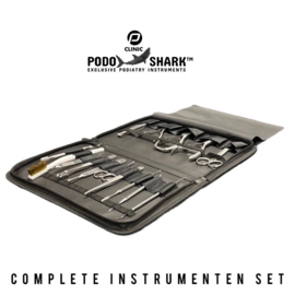 16 Delige PodoShark Pedicure Instrumenten Set + Etui