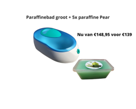 Paraffinebad groot + 5x paraffine Pear