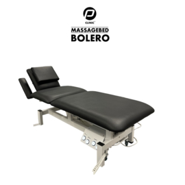 P. clinic elektrische massagetafel | massage & behandel bank kleur zwart met hand- en voetbediening