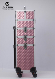 P.clinic visagie koffer roze Luxe hoog model