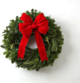 Christmas wreath 35cm with red bow
