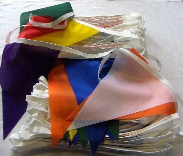 Handvol Grootte krans vlaggenlijnen en wimpellijnen alle kleuren straatversiering vlaggen  kwaliteit voor buiten