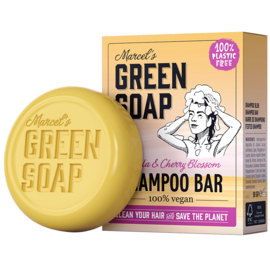Marcel's Green Soap : Shampoo Bar Vanille & Kersenbloesem 90g - Plasticvrij - Vegan - Biologisch Afbreekbaar