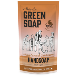Marcel's Green Soap : Handzeep Navul Stazak Sandelhout & Kardemom 500ml - Eco - Vegan - Biologisch Afbreekbaar 