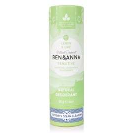 Ben & Anna : Sensitive Deodorant Lemon & lime 60 Gram - Biologisch - Vegan - Plasticvrij