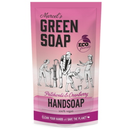 Marcel's Green Soap : Handzeep Navul Stazak Patchouli & Cranberry 500ml - Eco - Vegan - Biologisch Afbreekbaar 