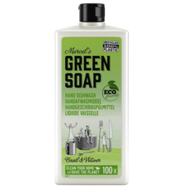 Marcel's Green Soap : Afwasmiddel Basilicum & Vetiver 500ml - Eco - Vegan - Biologisch Afbreekbaar - Hervulbaar