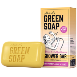 Marcel's Green Soap : Shower Bar Vanille & Kersenbloesem 150g - Plasticvrij - Vegan - Biologisch Afbreekbaar