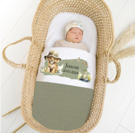 Luxe Baby deken | Jungle Ribstof