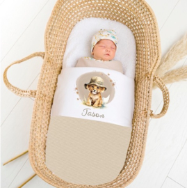 Luxe Baby deken | leeuwtje safari