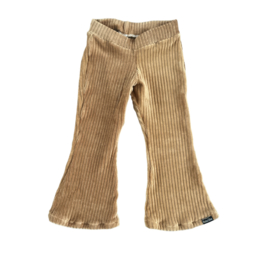 Flared broek | Ribfluweel Cognac