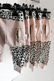 Baggy broek met rits - Blush / Luipaard