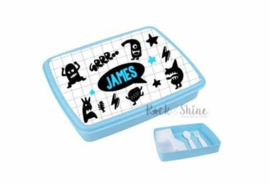 Lunchbox XL Monsters - blauw