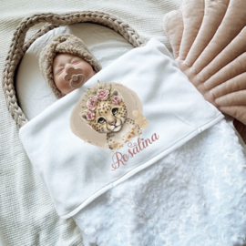 Baby deken | Leopard rose