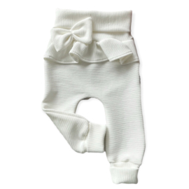 Broekje ruffle rib | OffWhite