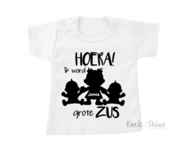 Shirt | Hoera ik word grote zus Tweeling