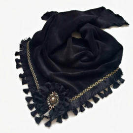 Handgemaakte  sjaal - Zwart
