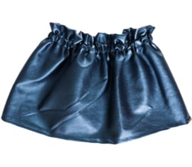 Paperbag skirt - Blue Metallic