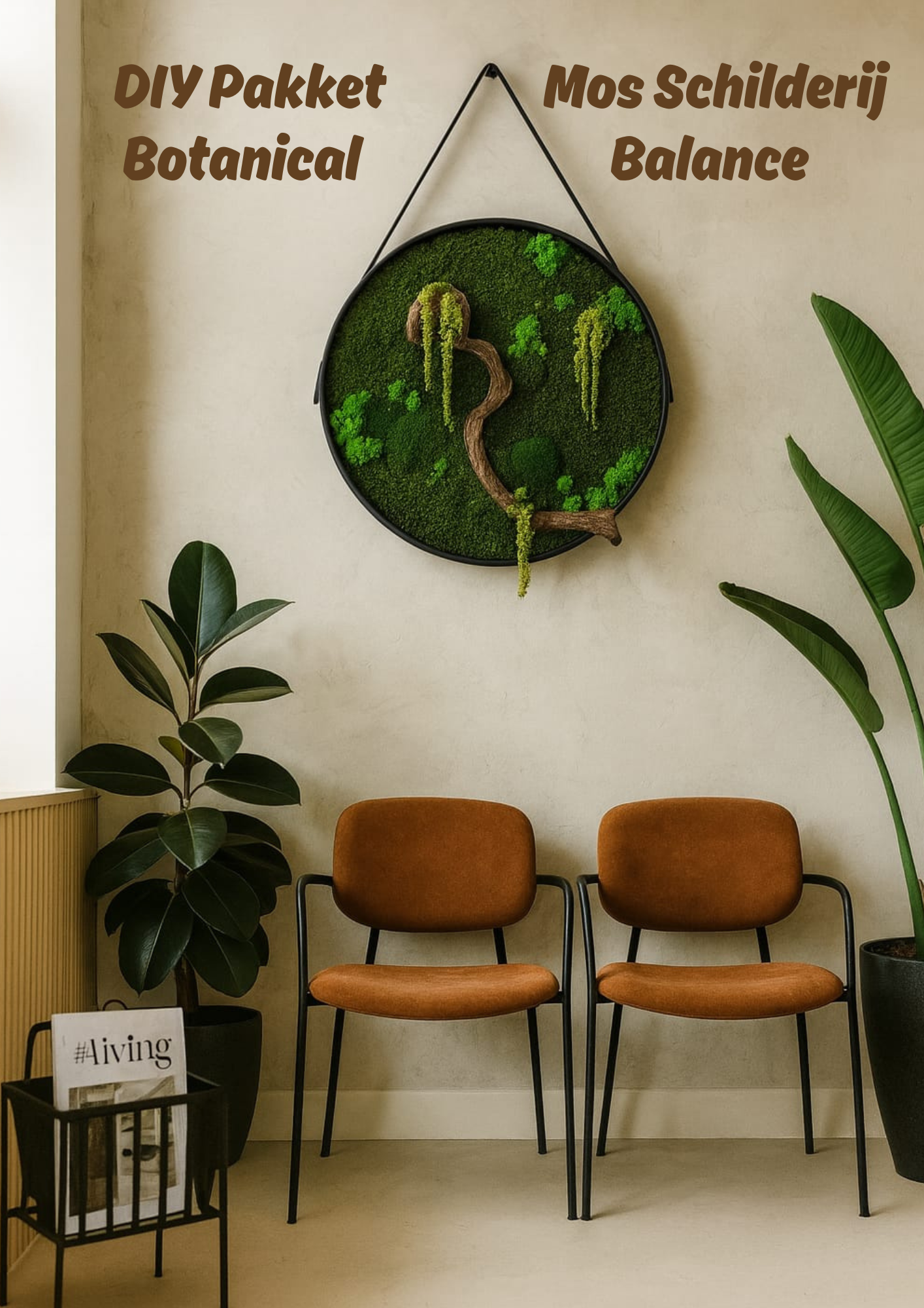 DIY pakket Mos Schilderij Botanical Balance
