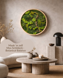 Rond DIY Mosschilderij