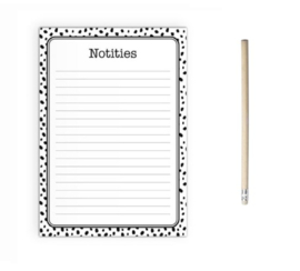 Notitieblok dots + potlood
